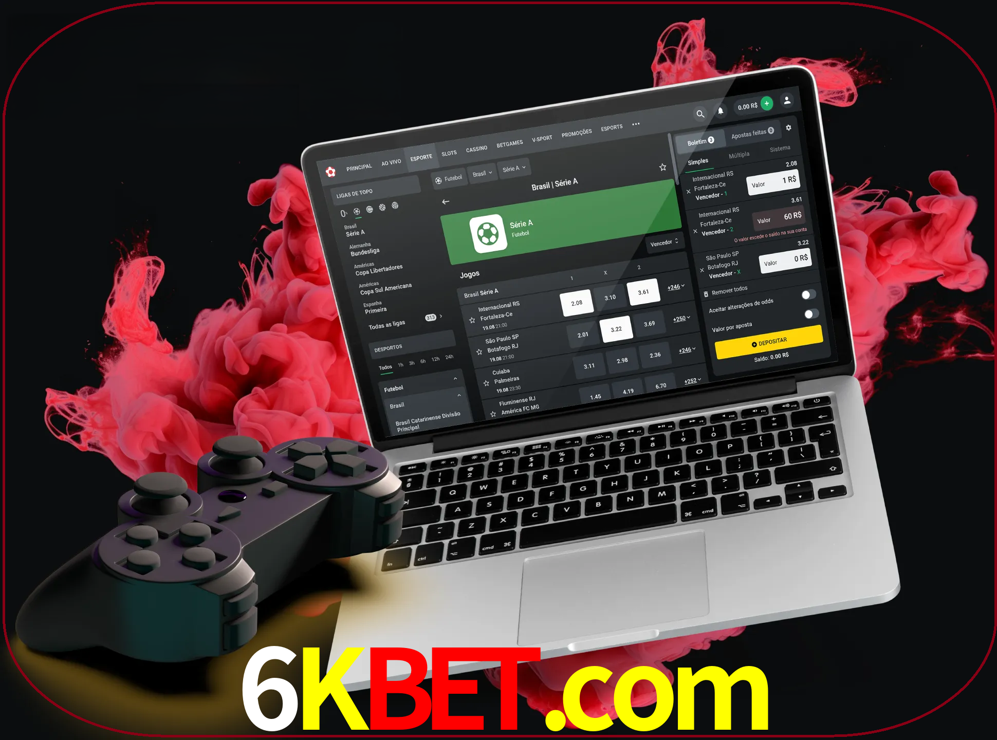 Visite a secção especial de jogos de vídeo em 6kbet para descobrir em que jogos pode apostar e ganhar muito dinheiro.